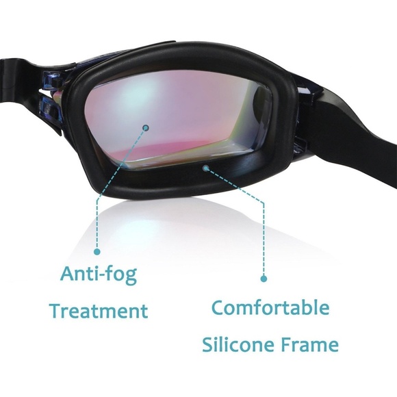 Anti fog UV protection Swimming Goggle. Color Aqua - Picture 4 of 7